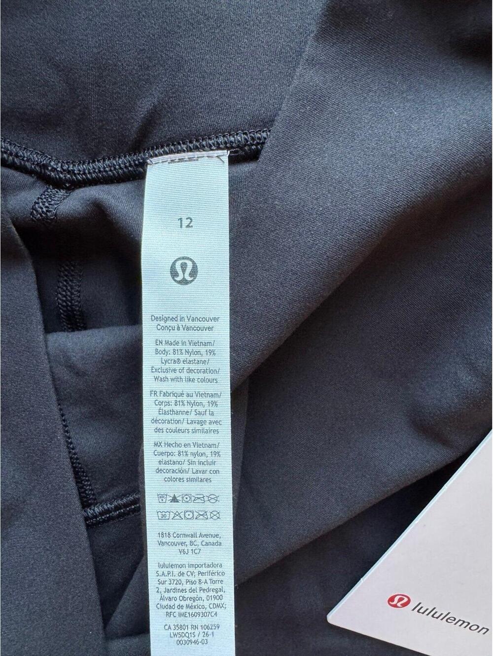 Lululemon Align With Pockets High Rise 28” Black Size 12 NWT - Picture 6 of 7